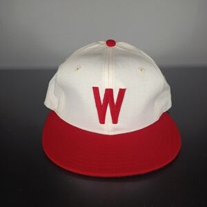 Vintage New Era Washington Senators MLB Leather Sweatband Fitted Hat